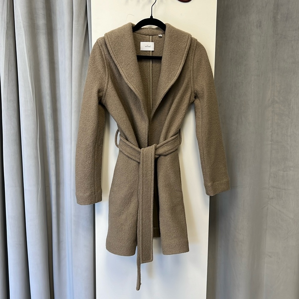 Aritzia Wilfred Wool Robe Coat